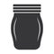 Mason bottle or Mason glass jar flat vector icon for apps and websites