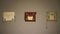 Masonic cloths on white wall in museum