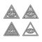 Masonic Illuminati Symbols, Eye in Triangle Sign. Vector