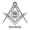 Masonic square and compass symbol