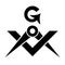Masonic Square and Compasses (Sacral Emblem of Secret fraternity)
