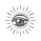 Masonic Symbol All Seeing Eye Engraving Tattoo