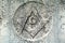 Masonic symbol detail on nineteenth century grave