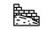 masonry building line icon animation