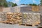 Masonry cement and rock for sale at a supply house