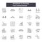 Masonry line icons, signs, vector set, outline illustration concept