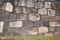 Masonry pattern of the old Edo Castle stone wall. Tokyo. Japan