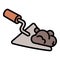 Masonry trowel icon, outline style