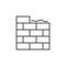 Masonry vector concept simple icon in thin line style