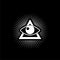Masons symbol All-seeing eye of God icon isolated on dark background