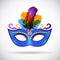 Masquerade Carnival Mask Icon Vector Illustration