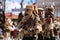 Masquerade festival in Elin Pelin, Bulgaria. People with mask called Kukeri dance and