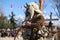 Masquerade festival in Elin Pelin, Bulgaria. People with mask called Kukeri dance and