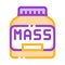Mass Bottle Sport Nutrition Vector Thin Line Icon