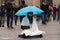 The mass followers of meditation group Mariananda at Pariser Platz