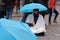 The mass followers of meditation group Mariananda at Pariser Platz