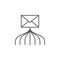 Mass mailing line outline icon