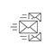 Mass mailing line outline icon