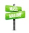 Mass mailing sign illustration design