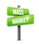 Mass market street sign illustration design