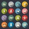 Mass media icon set