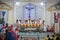 Mass at Our Lady of Lourdes Church in Kumrokhali, India