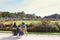 mass of Parisians, right on lawns of Jardin du Luxembourg