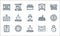 mass production line icons. linear set. quality vector line set such as world, unboxing, clipboard, package, productivity,