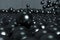 A mass of spheres falling down from above, 3d rendering