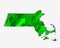 Massachusetts MA Arrows Map Growth Increase On Rise 3d Illustration