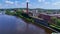 Massachusetts Mills aerial view, Lowell, MA, USA