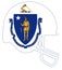 Massachusetts State Flag Football Helmet