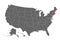 Massachusetts vector map. High detailed illustration. United state of America country