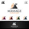 Massage, back pain and osteopathy Logo Design