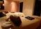 Massage beds in spa room