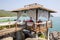 Massage gazebo overlooking the sea. Spa massage room on the beach , Thailand