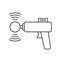 Massage gun line icon. Vector