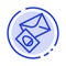 Massage, Mail, Egg, Easter Blue Dotted Line Line Icon