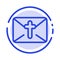 Massage, Mail, Holiday, Easter Blue Dotted Line Line Icon