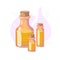 Massage oil for beauty, spa salon. Essential fragrance aromatherapy. Wellness perfume Cosmetics product. Herbal