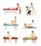 Massage procedure people beauty spa healthy lifestyle characters relaxation concept beautiful professional relax person