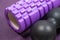 Massage roller and double ball to relax the muscles. Sports equipment