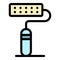 Massage roller icon color outline vector