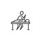 Massage therapy line icon