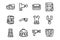 Massager line vector doodle simple icon set