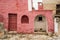 Masseria or old farmer house and ancient old stone oven in a countryside