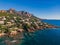 Massif de L\\\'Esterel on the coast of Mediterranean Sea