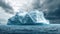 Massive Antarctic iceberg. Formidable and vast, Ai Generated