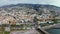 Massive beautiful city on Madeira, Portugal, docks and piers, atlantic ocean