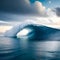 Massive and beautiful ocean waves - ai generated image